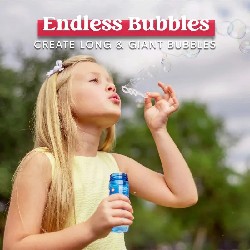 JOYFY 12Pack 4oz Bubble Solution with Wands for Summer Outdoor Toys Easter Basket Stuffers,Birthday Party Favors