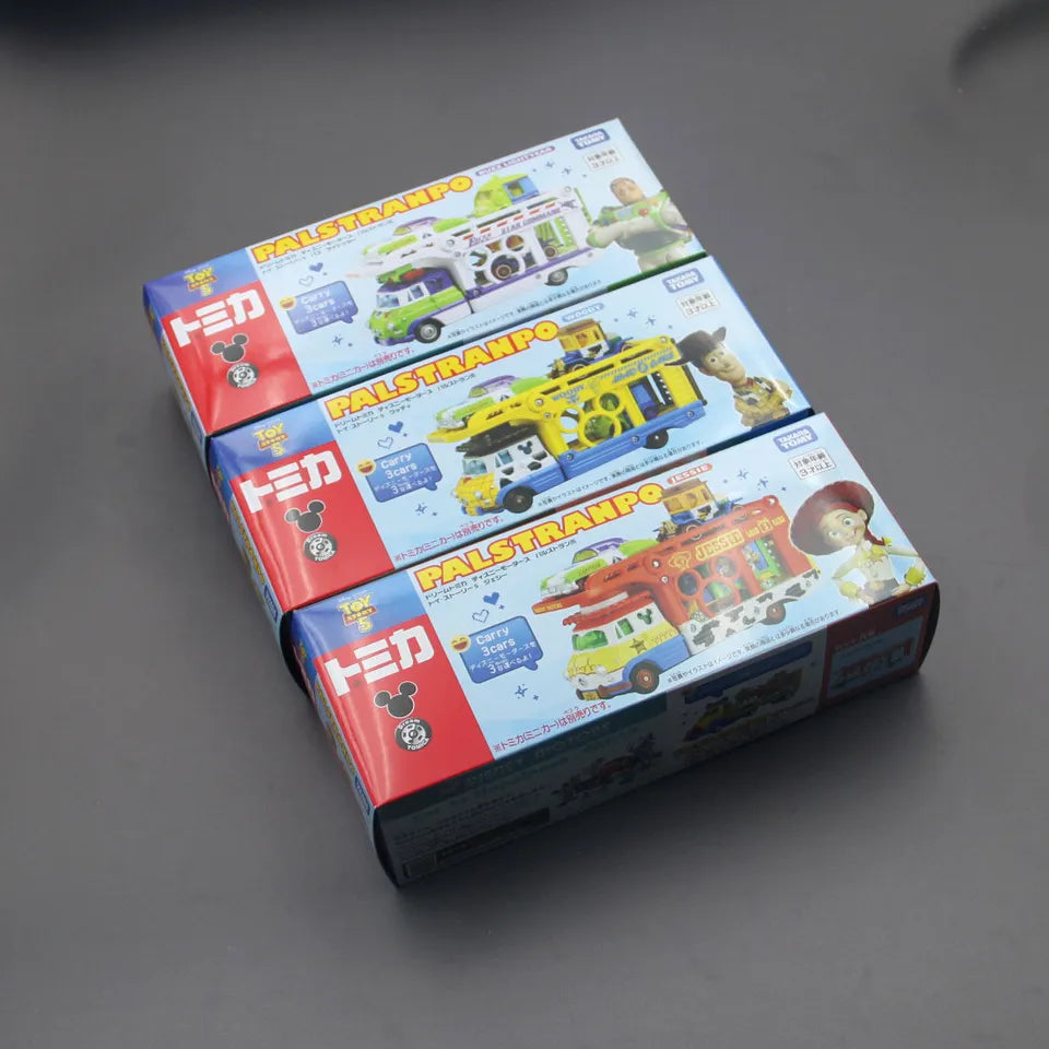 In Stock Original TOMY Disney Toy Story 5 Parade Car 092018 Diecast Alloy Mini Car Model 1/64 Vehicle Collectible Gift Toy