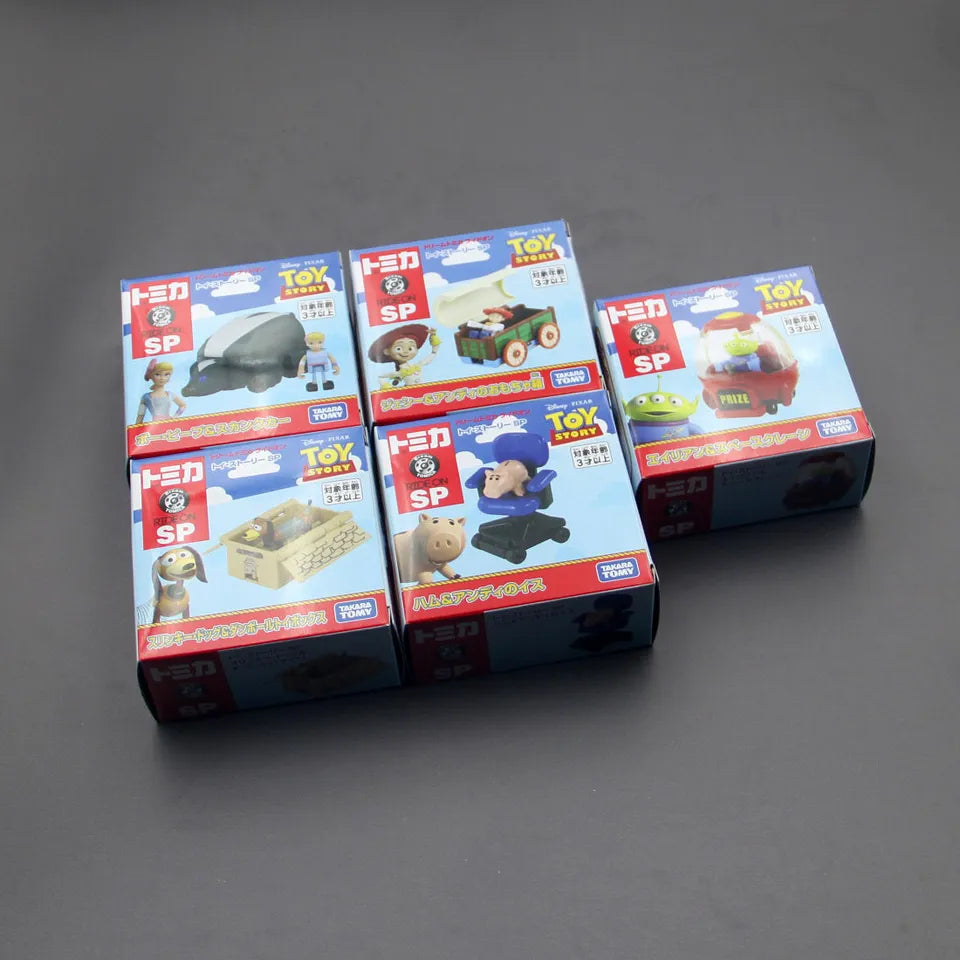 In Stock Original TOMY Disney Toy Story 5 Parade Car 092018 Diecast Alloy Mini Car Model 1/64 Vehicle Collectible Gift Toy