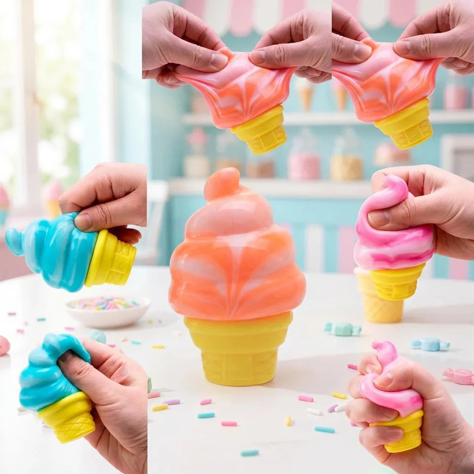 1Pc pinch music explosion high quality ice cream high value cone decompression toy decompression artifact