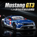 CCA Official authorized 1:24 Static Ford Mustang GT3 Decals Version Alloy car Model Exquisite Toy car boys Gift  collectibles