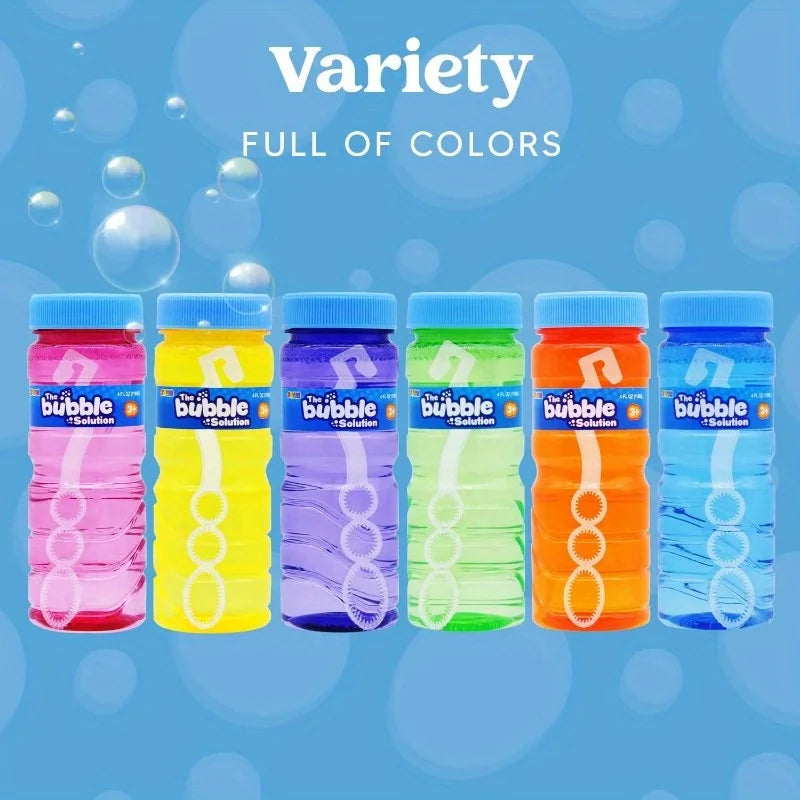 JOYFY 12Pack 4oz Bubble Solution with Wands for Summer Outdoor Toys Easter Basket Stuffers,Birthday Party Favors